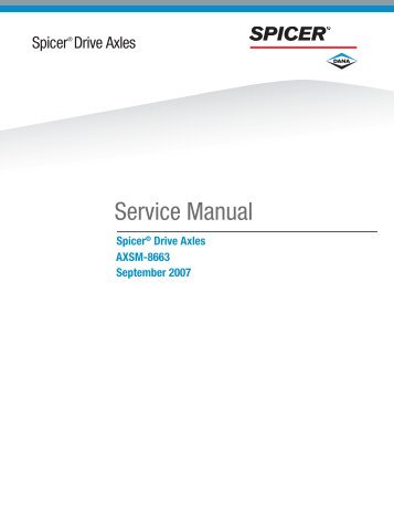 Spicer Drive Axles Service Manual