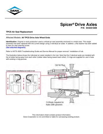 TPCS Air Seal Replacement - Spicer
