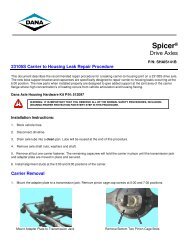 23105S Carrier to Housing Leak Repair Procedure - Spicer