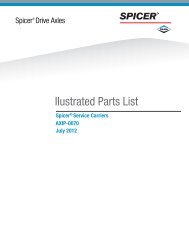 Ilustrated Parts List - Spicer