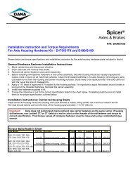 D170/S170 and D190/S190 - Spicer