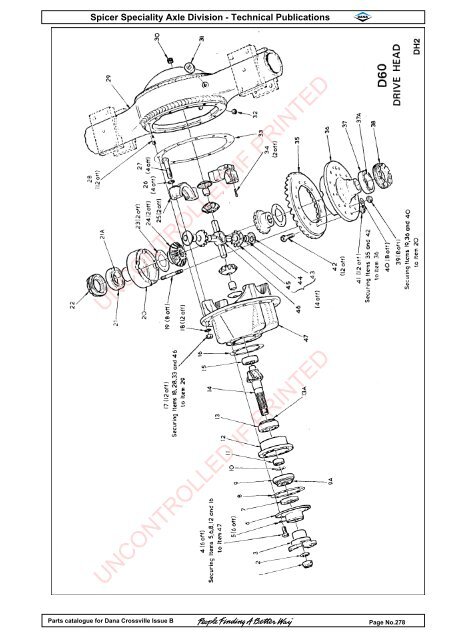 parts catalogue for dana crossville-off hwy - Spicer