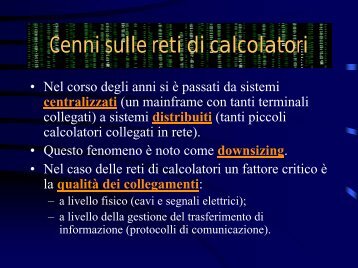 Lucidi in formato PDF - Dipartimento di Matematica e Informatica ...