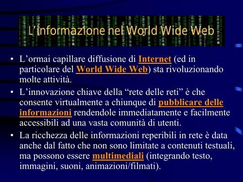 Lucidi in formato PDF - Dipartimento di Matematica e Informatica ...