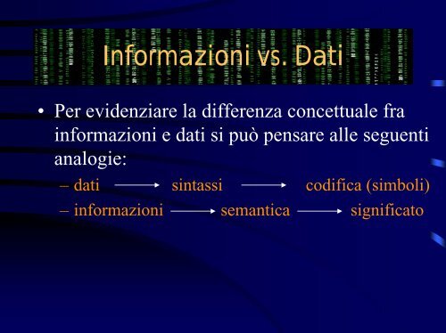 Lucidi in formato PDF - Dipartimento di Matematica e Informatica