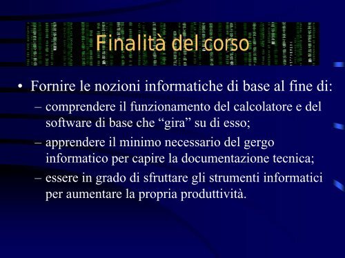 Lucidi in formato PDF - Dipartimento di Matematica e Informatica