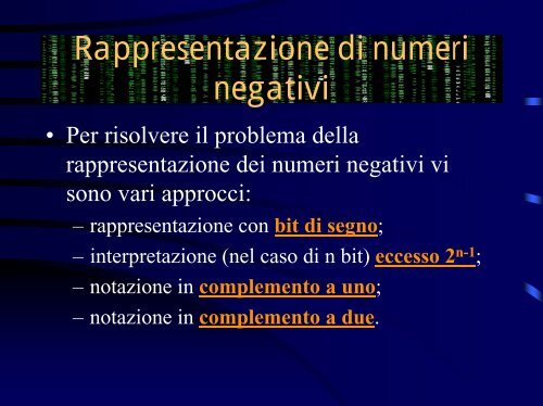 Lucidi in formato PDF - Dipartimento di Matematica e Informatica