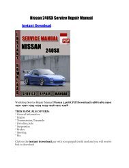 Nissan 240SX Service Repair Manual