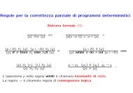 Regole per la correttezza parziale di programmi deterministici