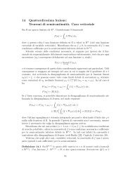 14 Quattordicesima lezione - Dipartimento di Matematica e Informatica