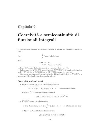 Capitolo 9 - Dipartimento di Matematica e Informatica