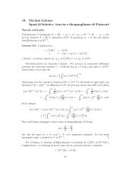 Decima lezione - Dipartimento di Matematica e Informatica