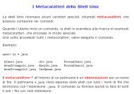 I Metacaratteri della Shell Unix