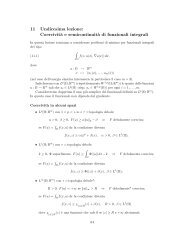 Undicesima lezione - Dipartimento di Matematica e Informatica