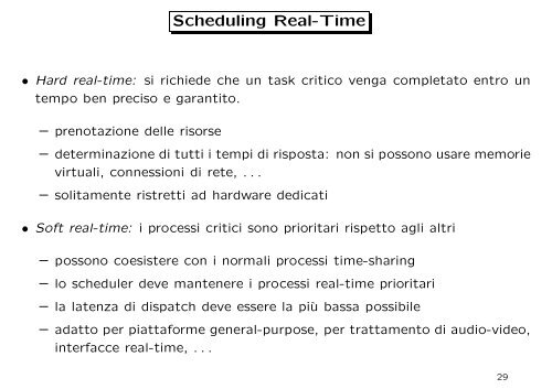 Scheduling di breve termine - Dipartimento di Matematica e ...