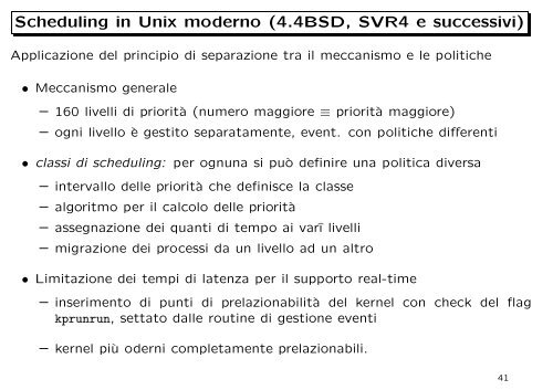 Scheduling di breve termine - Dipartimento di Matematica e ...