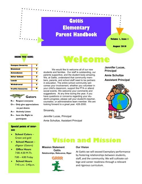 Gattis Elementary Parent Handbook - Round Rock ISD Schools