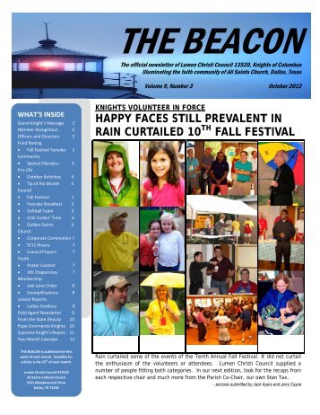 THE BEACON ? The Official Newsletter of Lumen Christi Council ...