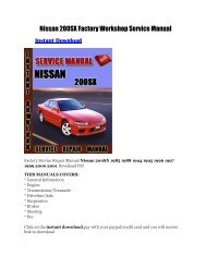 Nissan 200SX Factory Workshop Service Manual