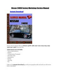 Nissan 240SX Factory Workshop Service Manual