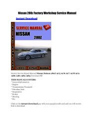 Nissan 280z Factory Workshop Service Manual