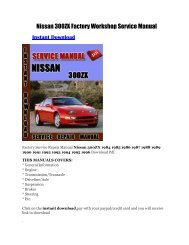 Nissan 300ZX Factory Workshop Service Manual