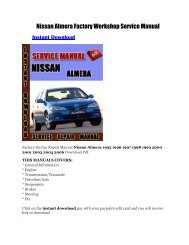 Nissan Almera Factory Workshop Service Manual
