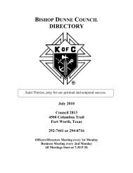 BISHOP DUNNE COUNCIL BULLETIN ? Knights Of Columbus ...