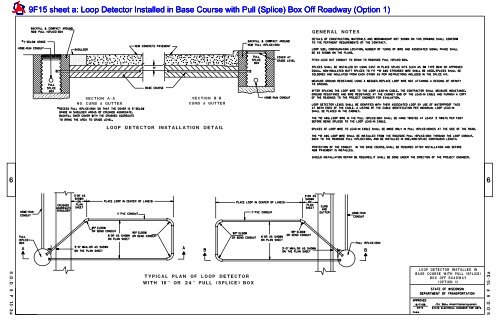 9f15 Loop Detector Installed in Base Course with Pull (Splice) Box ...