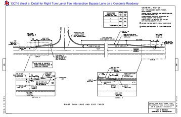 13C16 sheet a: Detail for Right Turn Lane/ Tee ... - Wisconsin.gov