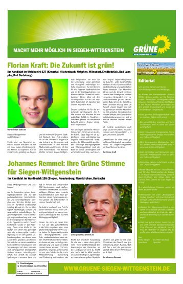 Wahlzeitung als PDF downloaden - Die Grünen Siegen-Wittgenstein