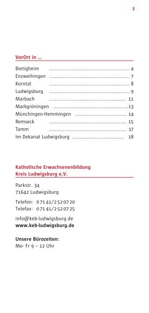 VorOrt - Katholische Erwachsenenbildung Kreis Ludwigsburg eV