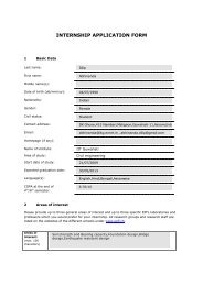 INTERNSHIP APPLICATION FORM - EPFL