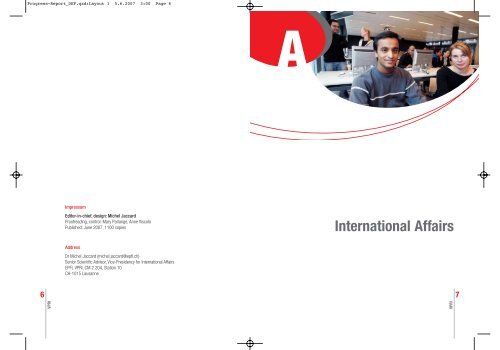 International Affairs - Relations Internationales - EPFL