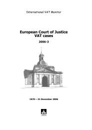 European Court of Justice VAT cases 2006-3 - empcom.gov.in