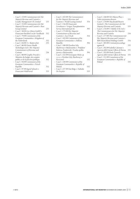 International VAT Monitor Index 2009 - empcom.gov.in