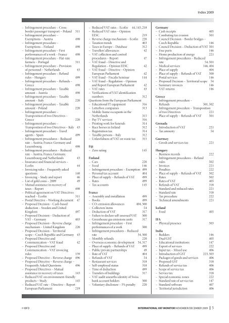 International VAT Monitor Index 2009 - empcom.gov.in