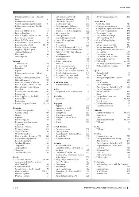 International VAT Monitor Index 2009 - empcom.gov.in