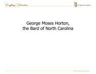 George Moses Horton, the Bard of North Carolina - Crafting Freedom