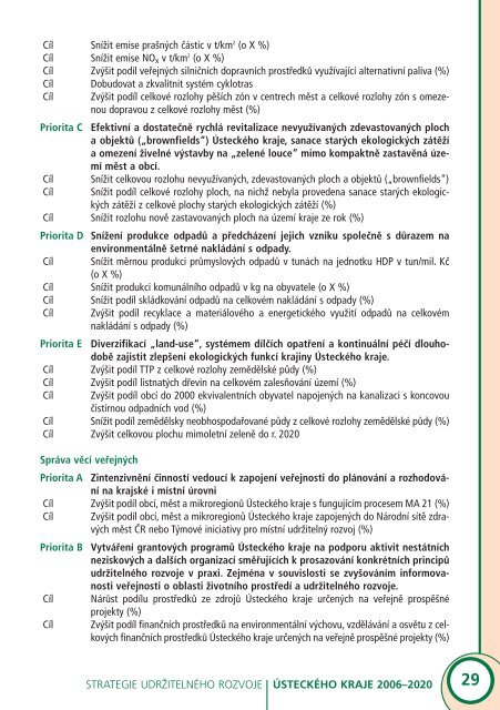 strategie udržitelného rozvoje ústeckého kraje 2006–2020