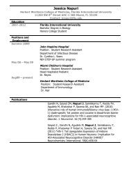 Curriculum Vitae - Herbert Wertheim College of Medicine - Florida ...