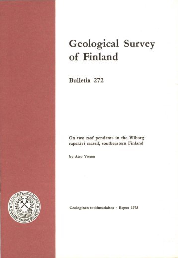 Geological Survey of Finland Bulletin - arkisto.gsf.fi