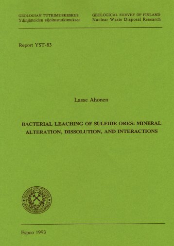 BACTERIAL LEACHING OF SULFIDE ORES: MINERAL ...