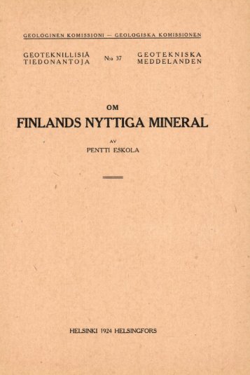 FINLANDS NYTTIGA' MINERAL - arkisto.gsf.fi