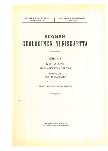 suomen geologinen yleiskartta - arkisto.gsf.fi