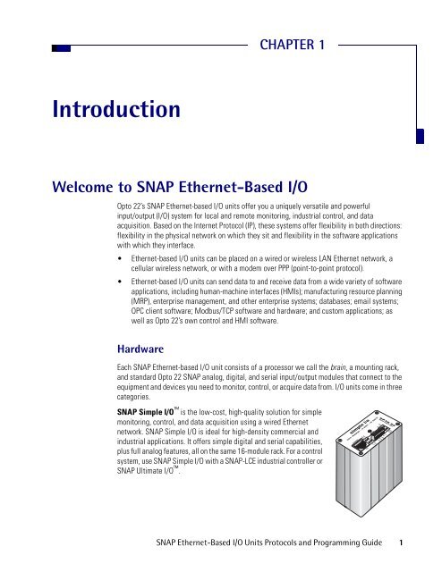 snap ethernet-based i/o units protocols and programming guide