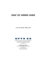 SNAP I/O WIRING GUIDE