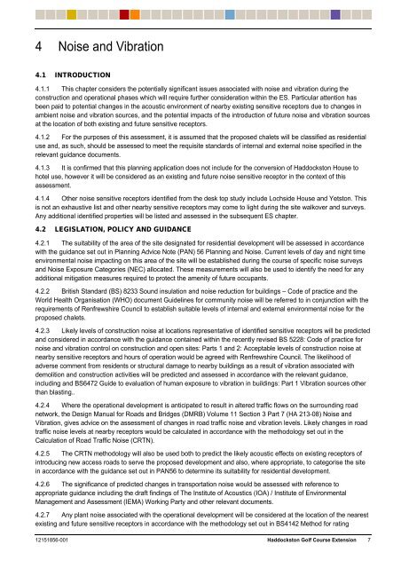 Haddockston Golf Course Extension EIA Scoping Report