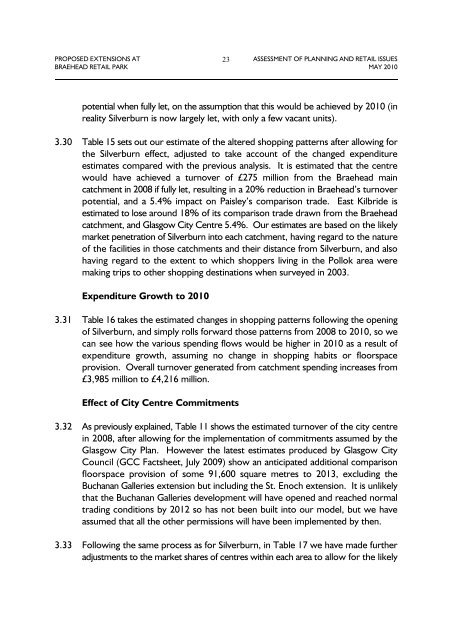 Assessment of Planning and Retail Issues - Renfrewshire Council