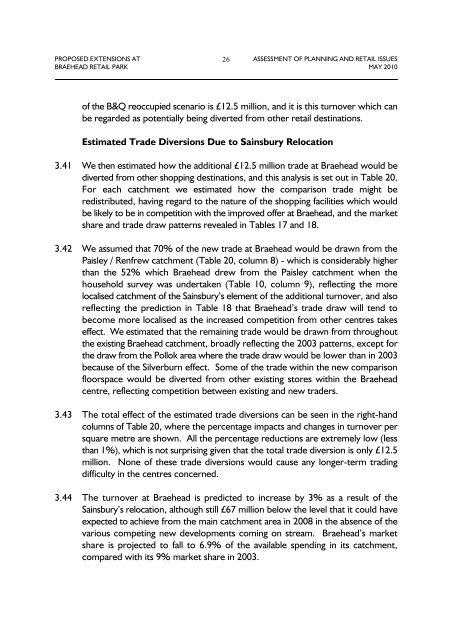 Assessment of Planning and Retail Issues - Renfrewshire Council